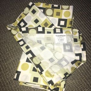 Crate &Barrel set of geometric napkins.